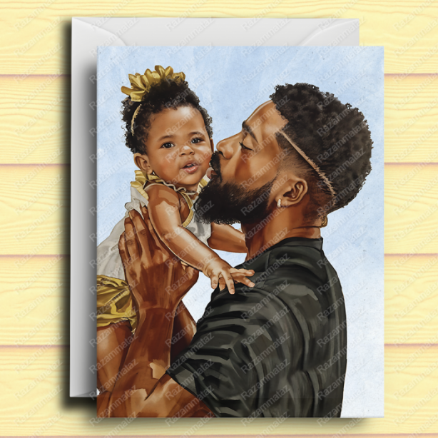 Black Father's Day Card A